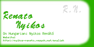 renato nyikos business card