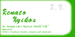 renato nyikos business card